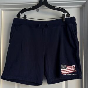 Ralph Lauren Navy Blue American Flag Cotton Shorts